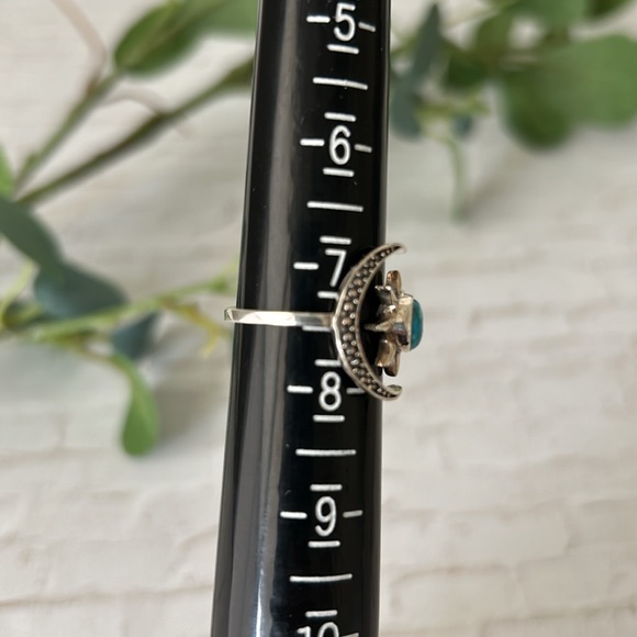 Sterling Silver Turquoise Sun and Moon Ring NWOT - Picture 13 of 16